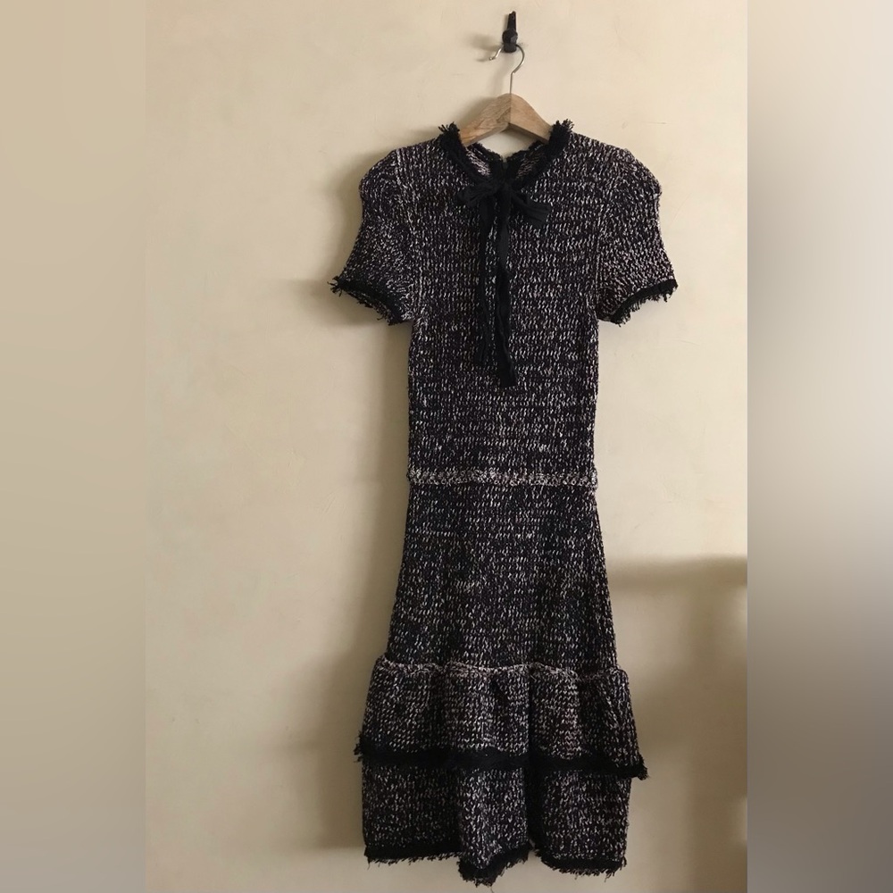 ZARA Black and White Knit Dress - Picture 6 of 9